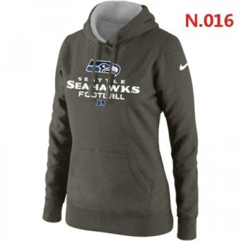 Seattle Seahawks Women's Nike Critical Victory Pullover Hoodie Dark grey