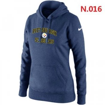 Pittsburgh Steelers Women's Nike Heart & Soul Pullover Hoodie Dark blue