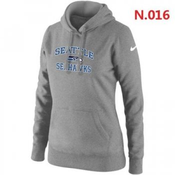 Seattle Seahawks Women's Nike Heart & Soul Pullover Hoodie Light grey