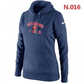 San Francisco 49ers Women's Nike Heart & Soul Pullover Hoodie Dark blue