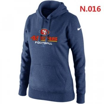 San Francisco 49ers Women's Nike Critical Victory Pullover Hoodie Dark blue