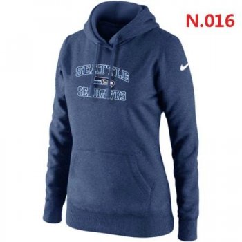 Seattle Seahawks Women's Nike Heart & Soul Pullover Hoodie Dark blue