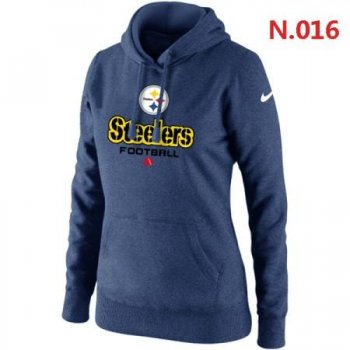 Pittsburgh Steelers Women's Nike Critical Victory Pullover Hoodie Dark blue