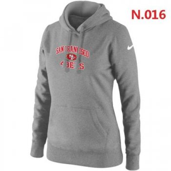 San Francisco 49ers Women's Nike Heart & Soul Pullover Hoodie Light grey