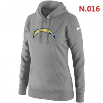 San Diego Charger Women's Nike Club Rewind Pullover Hoodie ?C Light grey