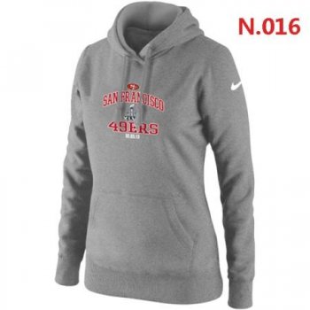 San Francisco 49ers Women's Nike Club Rewind Pullover Hoodie ?C Light grey 4