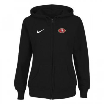 San Francisco 49ers Ladies Tailgater Full Zip Hoodie - Black