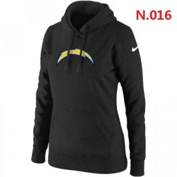 San Diego Charger Women's Nike Club Rewind Pullover Hoodie ?C Black