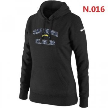 San Diego Charger Women's Nike Heart & Soul Pullover Hoodie Black