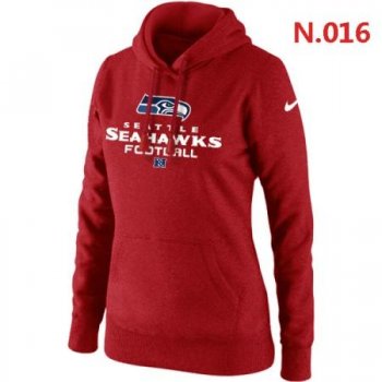 Seattle Seahawks Women's Nike Critical Victory Pullover Hoodie Red