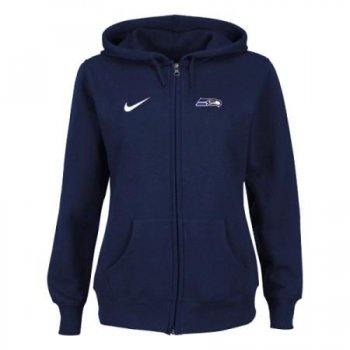 Seattle Seahawks Ladies Tailgater Full Zip Hoodie - Blue