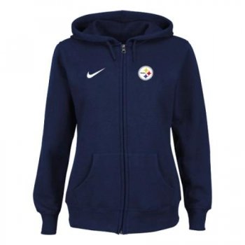 Pittsburgh Steelers Ladies Tailgater Full Zip Hoodie - Blue