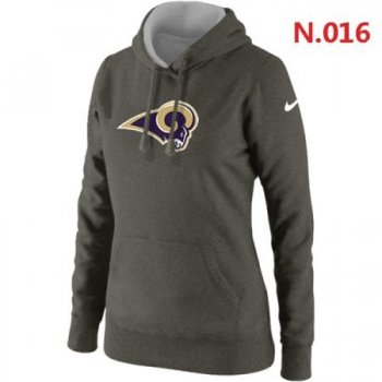 St.Louis Rams Women's Nike Club Rewind Pullover Hoodie ?C Dark grey