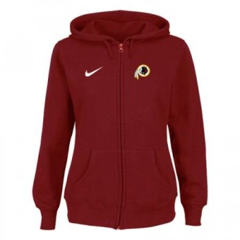 Washington Red Skins Ladies Tailgater Full Zip Hoodie - Red