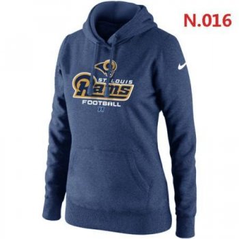 St.Louis Rams Women's Nike Critical Victory Pullover Hoodie Dark blue