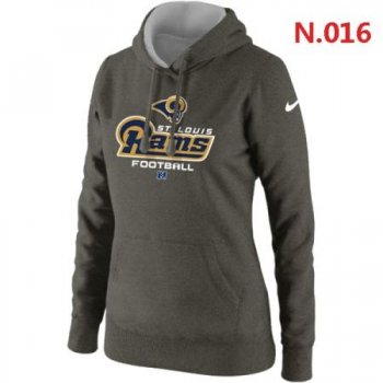 St.Louis Rams Women's Nike Critical Victory Pullover Hoodie Dark grey