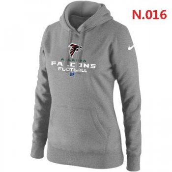 Atlanta Falcons Women's Nike Critical Victory Pullover Hoodie Light grey