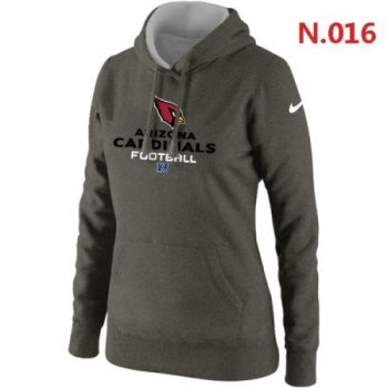 Arizona Cardinals Women's Nike Critical Victory Pullover Hoodie Dark grey