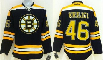 Boston Bruins #46 David Krejci Black Stitched NHL Jersey