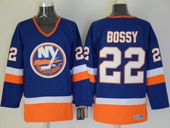 New York Rangers #22 Mike Bossy Baby Blue CCM Throwback Stitched NHL Jersey