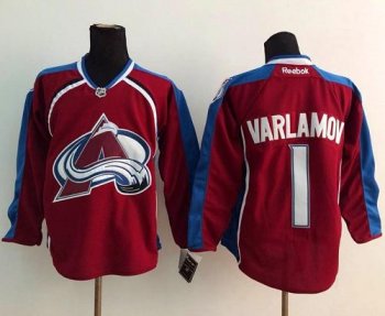 Colorado Avalanche #1 Semyon Varlamov Red Stitched NHL Jersey