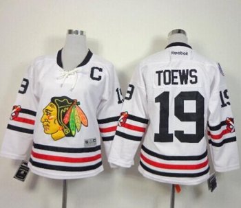 Women's Chicago Blackhawks #19 Jonathan Toews White 2015 Winter Classic Stitched NHL Jersey