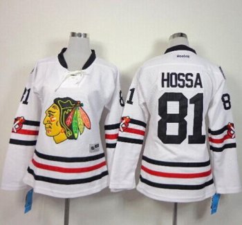 Women's Chicago Blackhawks #81 Marian Hossa White 2015 Winter Classic Stitched NHL Jersey