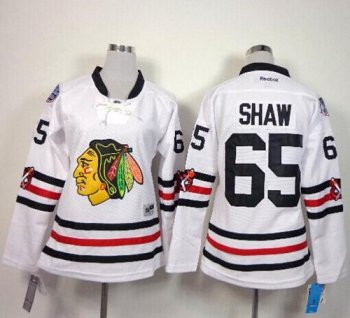 Women's Chicago Blackhawks #65 Andrew Shaw White 2015 Winter Classic Stitched NHL Jersey