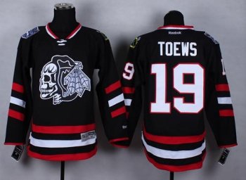 Chicago Blackhawks #19 Jonathan Toews Black(White Skull) 2014 Stadium Series Stitched NHL Jersey