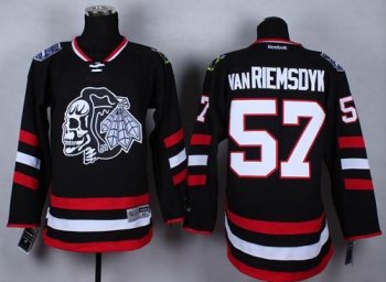 Chicago Blackhawks #57 Trevor Van Riemsdyk Black(White Skull) 2014 Stadium Series Stitched jersey