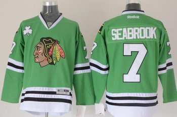 Chicago Blackhawks #7 Brent Seabrook Green Stitched NHL Jersey