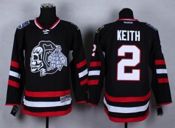 Chicago Blackhawks #2 Duncan Keith Black(White Skull) 2014 Stadium Series Stitched NHL Jersey