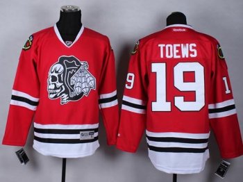 Chicago Blackhawks #19 Jonathan Toews Red(White Skull) Stitched NHL Jersey