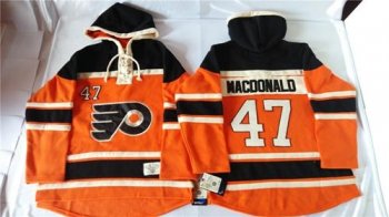 Philadelphia Flyers #47 Andrew MacDonald Orange Sawyer Hooded Sweatshirt Stitched NHL Jersey