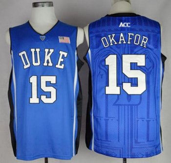 Duke Blue Devils #15 Jahlil Okafor Blue Basketball Stitched NCAA Jersey