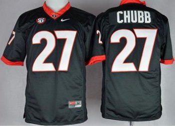 Georgia Bulldogs #27 Nick Chubb Black Limited Stitched NCAA Jersey