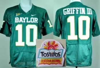 Baylor Bears 10 Rebort Griffin Green College Football NCAA Jerseys 2014 Fiesta Bowl Game Patch