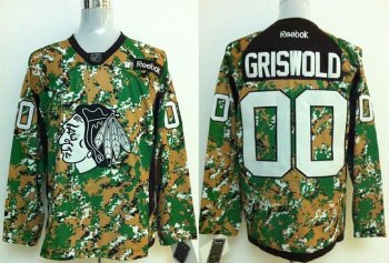 Chicago Blackhawks 00 Clark Griswold Camo NHL Jerseys