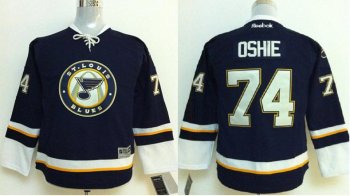 Kids St.Louis Blues 74 TJ Oshie Blue NHL Jerseys