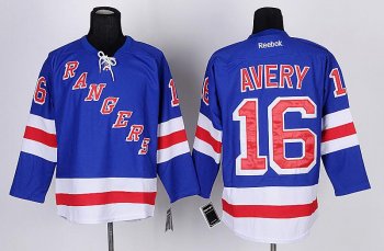 New York Rangers 16 Sean Avery Blue NHL Jerseys