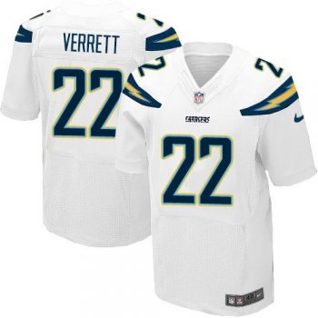 Nike San Diego Chargers 22 Jason Verrett White Elite NFL Jerseys