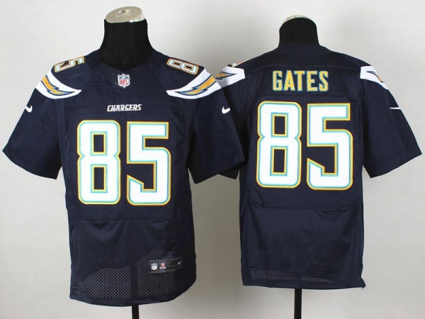 Nike San Diego Chargers 85# Antonio Gates Dark Blue Elite NFL Jerseys