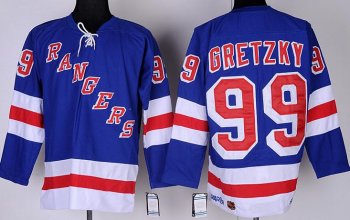 New York Rangers 99 Wayne Gretzky Blue NHL Jerseys