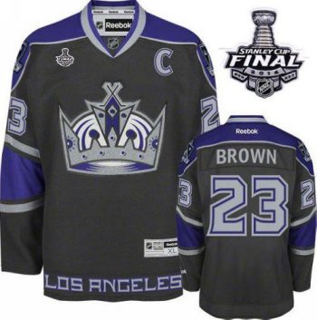 Los Angeles Kings #23 Dustin Brown Black Third 2014 Stanley Cup Finals Stitched NHL Jerseys