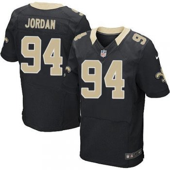 Nike New Orleans Saints 94 Cameron Jordan Black Team Color Elite NFL Jersey