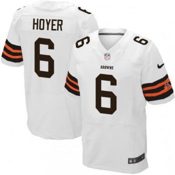 Nike Cleveland Browns 6 Brian Hoyer White Elite NFL Jersey