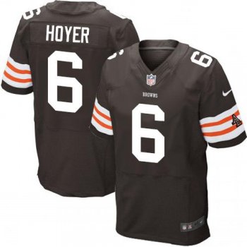 Nike Cleveland Browns 6 Brian Hoyer Brown Elite NFL Jersey