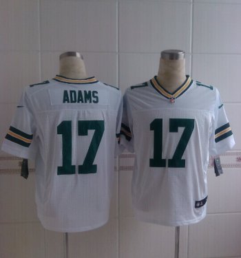 Nike Green Bay Packers 17 Davante Adams White Elite NFL Jerseys