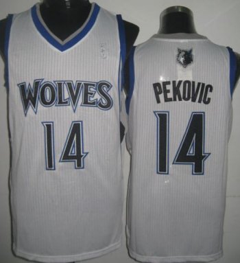 Minnesota Timberwolves 14 Nikola Pekovic White Revolution 30 NBA Jerseys