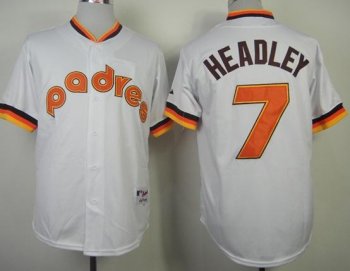 San Diego Padres 7 Chase Headley 1984 Turn Back The Clock MLB Jerseys